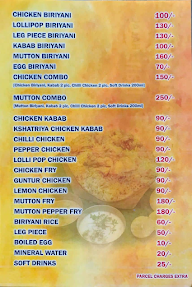 Hale Chickpet Donne Biryani menu 2