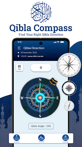 Screenshot Qibla Direction & Prayer Times