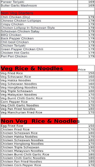 Chinese Chaska menu 2