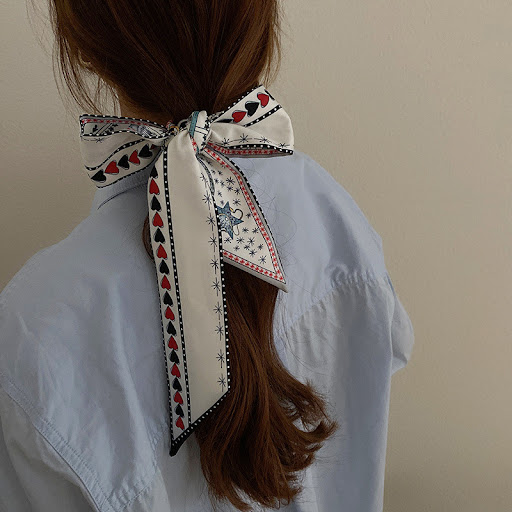 Title 2, All-Match Korean Small Scarf and Long Headwear ...