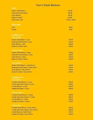 Your's Chole Bhature menu 1