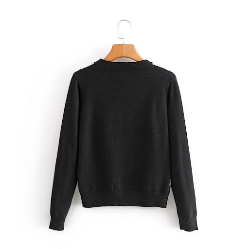 Title 5, All Match Diamond Check Knitted Pullover Sweater