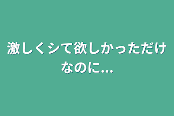 激しくシて欲しかっただけなのに...