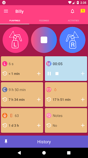 Breastfeeding Newborn tracker, pump and baby diary