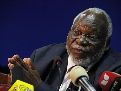 Former Migori Senator Dr Wilfred Machage during a senate committee on health sitting.