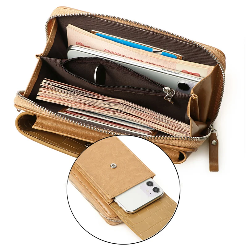 Bolsa para Celular Feminina com Corrente e Padrão de Pedra – Conforto e Estilo para Levar seu Telefone e Essenciais