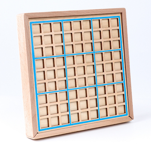 Title 7, Wooden Sudoku Jiugongge Game Chess Early Educat...