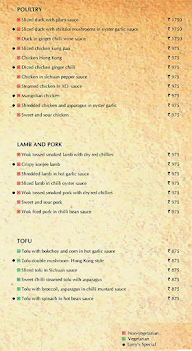 Larry's China - Taj Ambassador menu 5