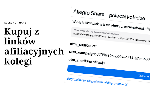 Allegro Share - polecaj koledze