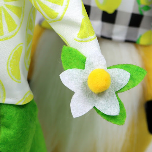 Title 8, Summer Lemon Faceless Elderly Plush Doll Orname...