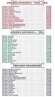 Golden Fast Food menu 1