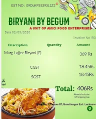 Biryani By Begum menu 1