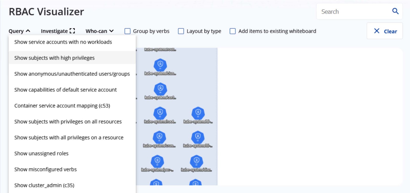 RBAC Visualizer: various queries