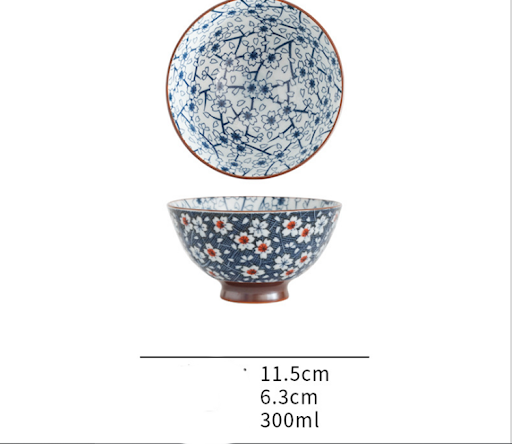 Title 19, Japanese-style ceramic rice and soup bowl for d...