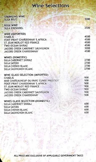 Pergola - Hotel Clarks Avadh menu 1