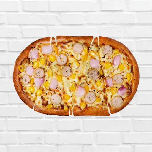 Chicken Sausage & Corn Pizza.