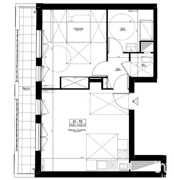 Vente appartement 2 pièces 51 m² à Sainte-genevieve-des-bois (91700), 238 000 €