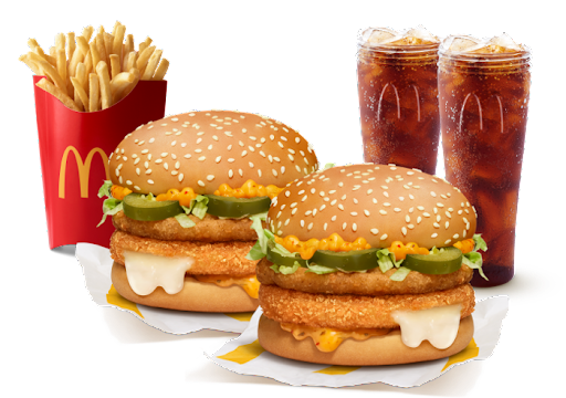 Burger Combo For 2: McCheese Burger Chicken