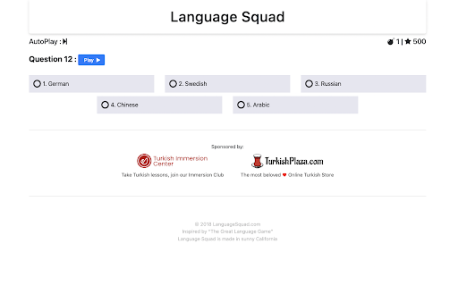 Unofficial Language Squad keyboard navigation