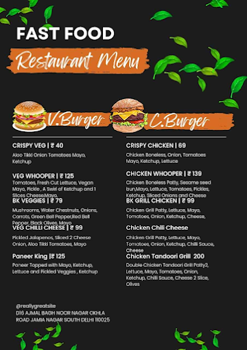 Kem's food Corner menu 