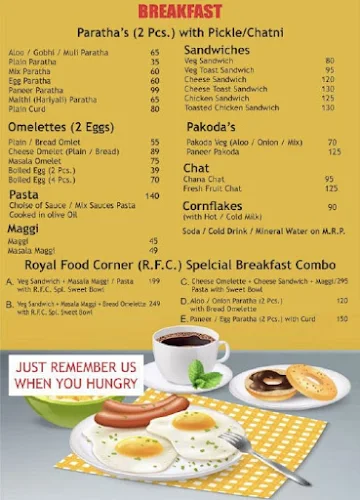 Royal Food Corner menu 