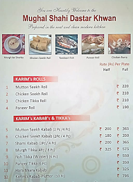 Karim's  Foods menu 1
