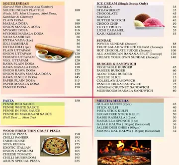Arjun Sweets menu 