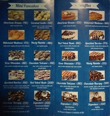 The Pancake Story menu 