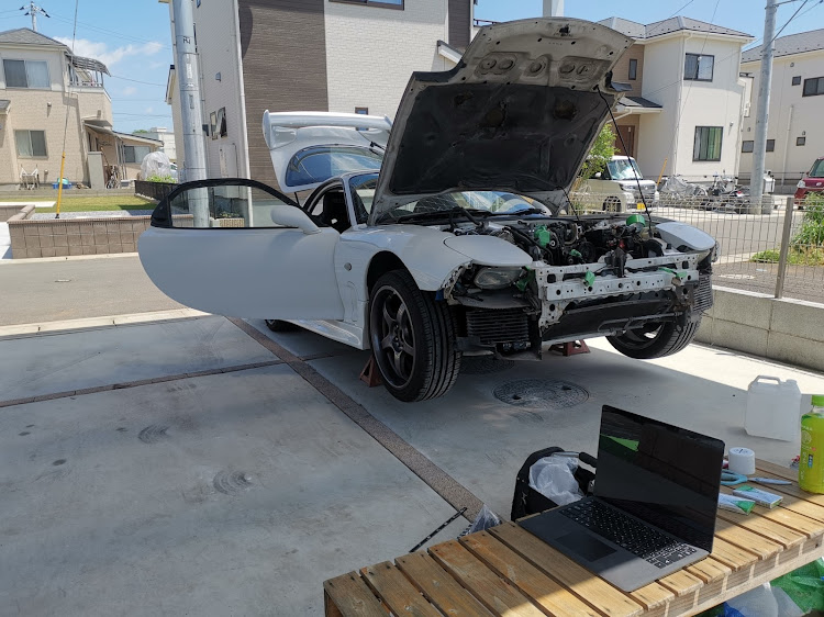 RX-7のインタークーラー交換・インタークーラー取付・DIYに関するカスタム事例の投稿画像4枚目