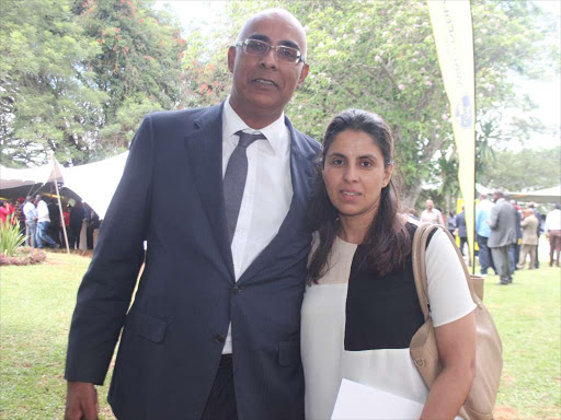 AlyKhan Satchu with his wife Nishet.