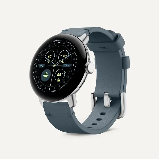 Classic Leather Band for Google Pixel Watch in Moondust