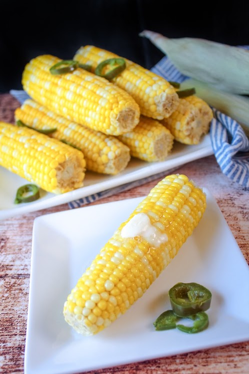 Boiled Corn With Jalapenos and Honey