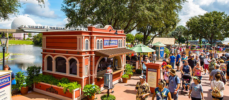 Food booths at Epcot Food and Wine Festival