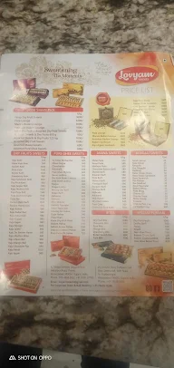 Lovyam Sweets menu 1