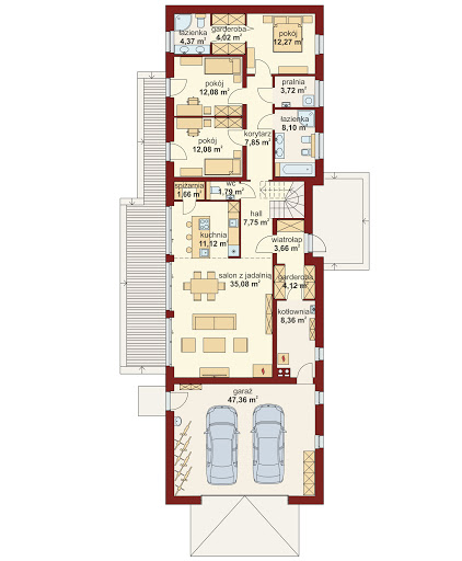 Domena 123 B1 - Rzut parteru