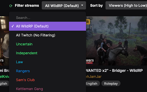 Twitch WildRP Only