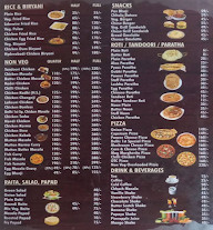 Arya College Cafeteria menu 2