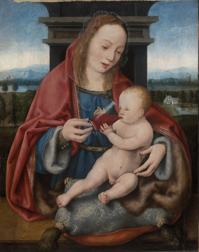 The Virgin with the Infant Christ Drinking Wine
