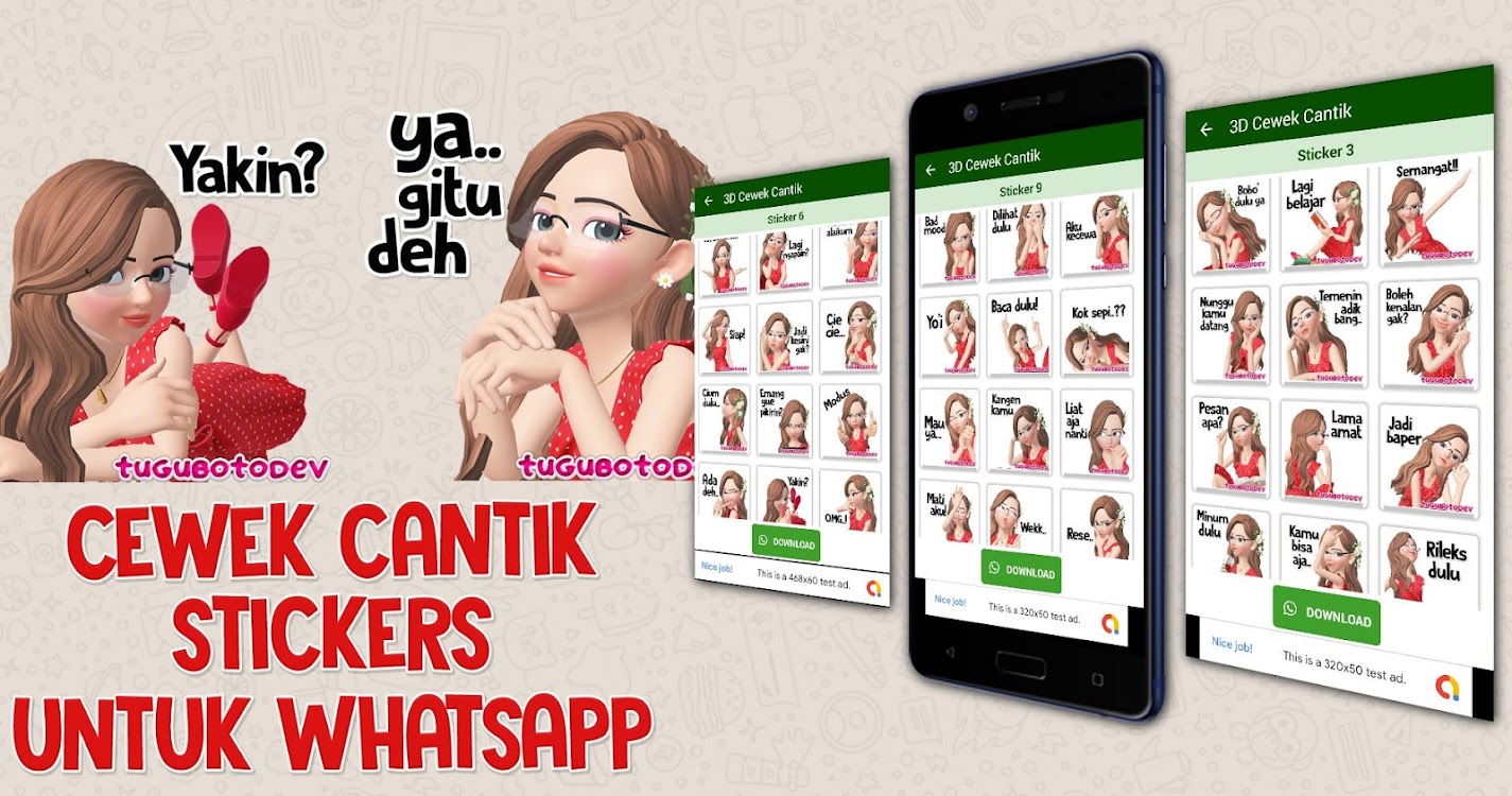 Beautiful Cute Girls Sticker For Wastickerapps Android Apps