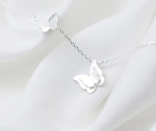 Title 1, Butterfly necklace short clavicle chain