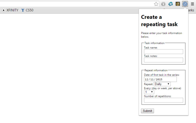 Repeating Task Creator