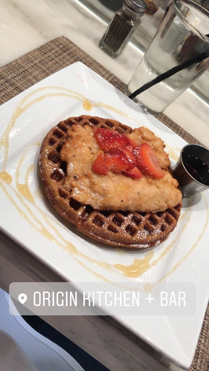 Gluten free chicken and waffles