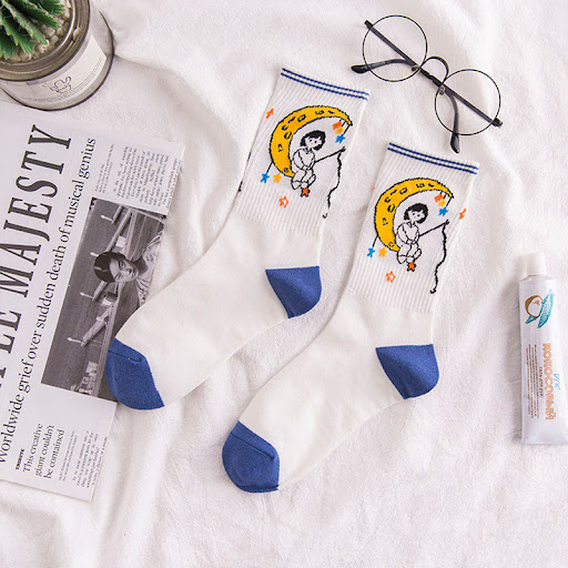 Title 2, Womens Fashion Cute Cartoon Breathable Socks. ...