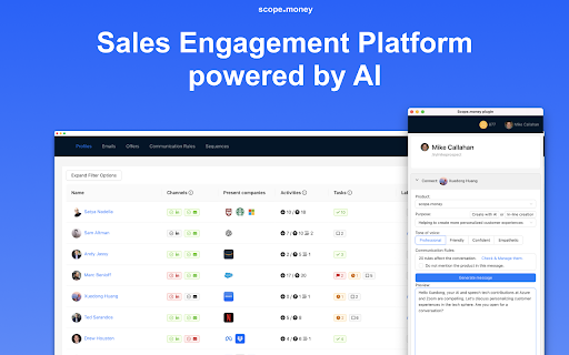 Sales Engagement Tool powered by AI