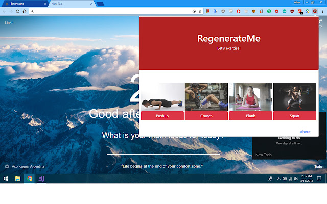 RegenerateMe chrome extension