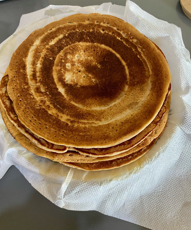 Golden brown fluffy pancakes