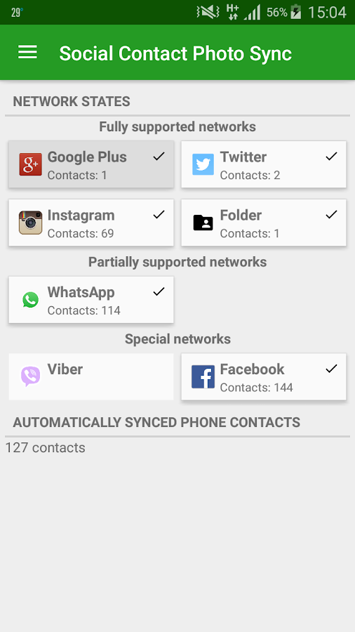    Social Contact Photo Sync- screenshot  