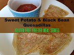 Sweet Potato & Black Bean Quesadillas was pinched from <a href="http://thechaosandtheclutter.com/archives/sweet-potato-black-bean-quesadillas-gluten-free-freezer-meal-series/" target="_blank">thechaosandtheclutter.com.</a>