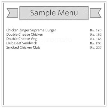 Burger Inn Kalady menu 