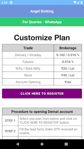 Screenshot Angel Demat: Stocks, IPO & MF